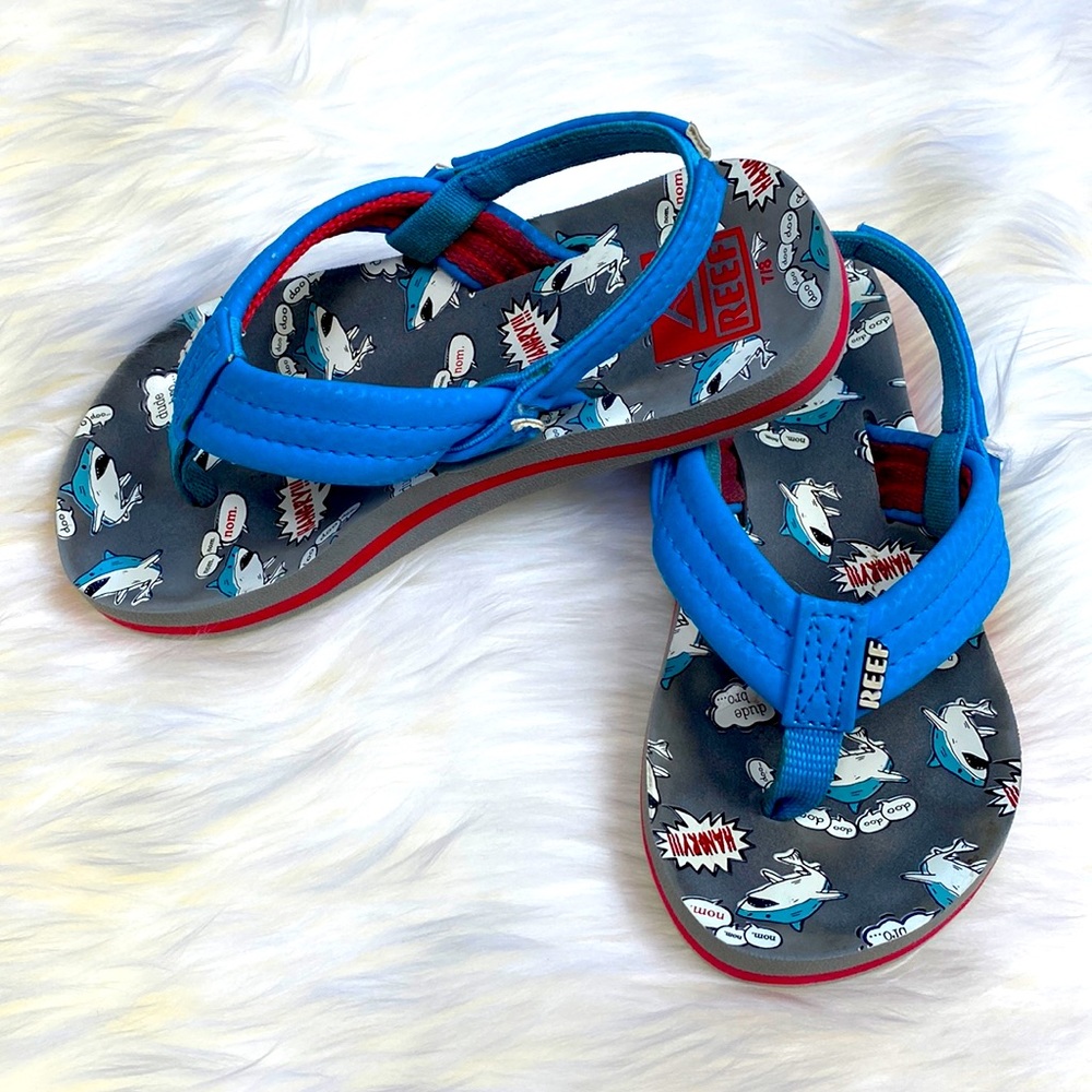 •reef• LITTLE AHI {blue & red} Toddler [flip flop] Thong Sandal